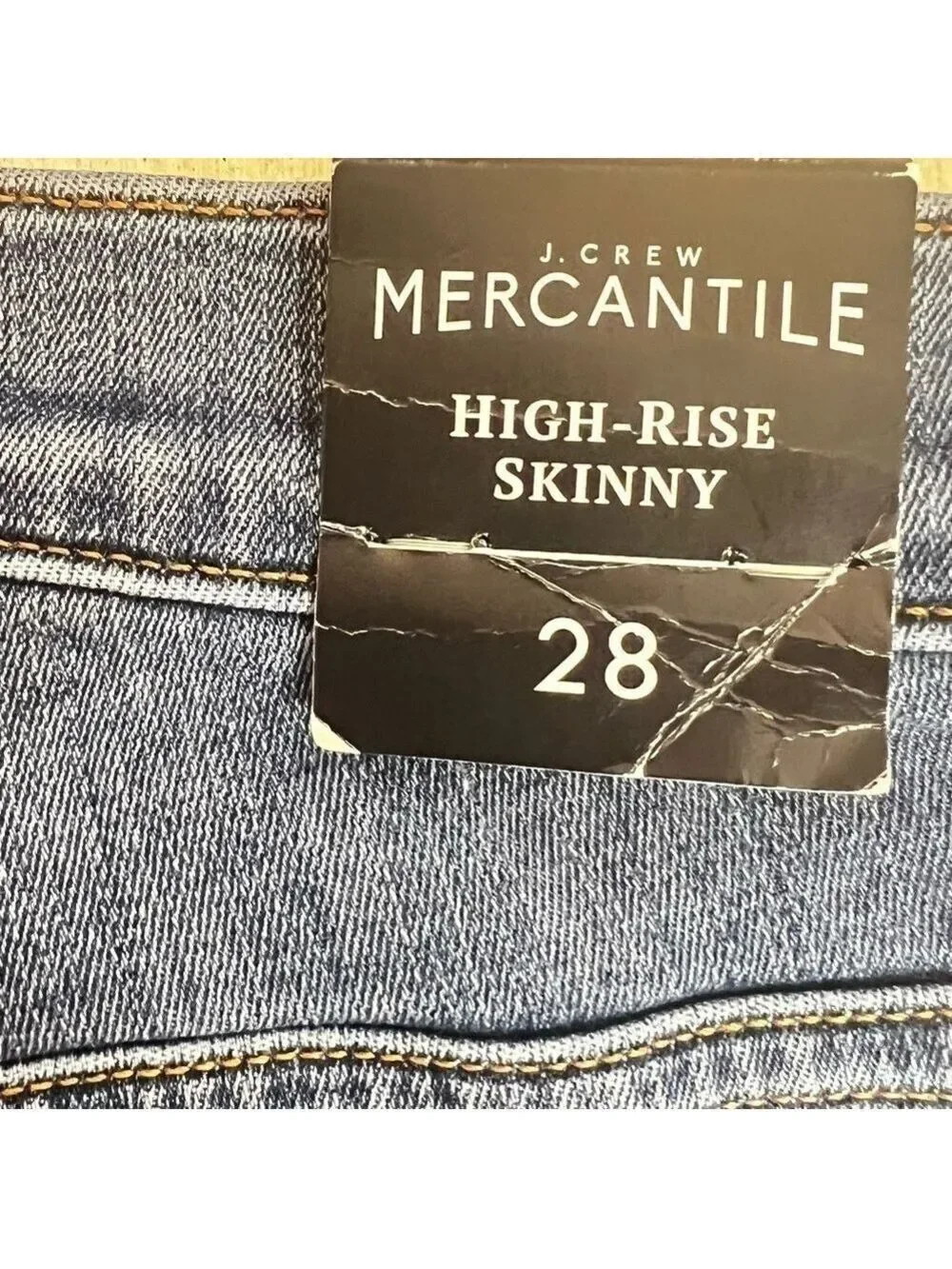J.CREW MERCANTILE High Rise Distressed Skinny Jeans Size 28 NWT